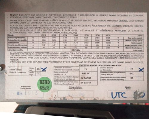 Evaporador cambra frigorífica UTC30 nou d'oferta en venda a cabauoportunitats.com Balaguer - Lleida - Catalunya
