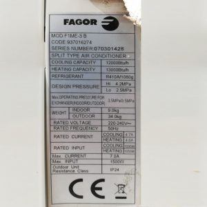 Aire acondicionado + bomba calor FAGOR 3.000 frig en venta en cabauoportunitats.com
