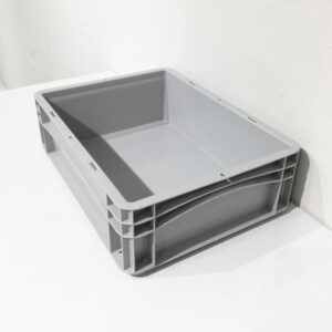 Lote de 4 cajas apilables gris de 40x30x12cm en venta en cabauoportunitats.com