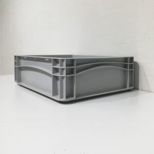 Lote de 4 cajas apilables gris de 40x30x12cm en venta en cabauoportunitats.com
