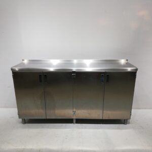Mesa de inox con armarios de 200x60cm en venta en cabauoportunitats.com