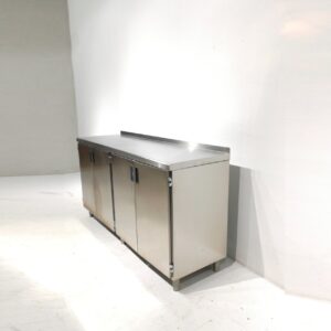Mesa de inox con armarios de 200x60cm en venta en cabauoportunitats.com