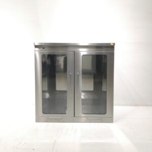 Armari d'acer inoxidable amb portes transparents de segona mà en venda a cabauoportunitats.com Balaguer - Lleida - Catalunya