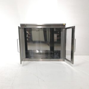 Armari d'acer inoxidable amb portes transparents de segona mà en venda a cabauoportunitats.com Balaguer - Lleida - Catalunya