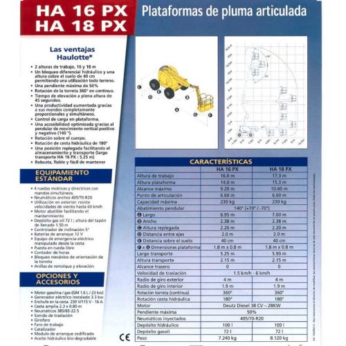 Plataforma de ploma articulada de segona mà en venda a cabauoportunitats.com Balaguer - Lleida - Catalunya