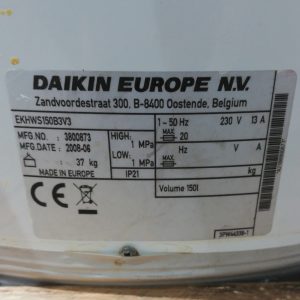 Termo de agua caliente DAIKIN de 150 litros en venta en cabauoportunitats.com