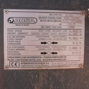 Carretilla elevadora AUSA CE-22 matriculado de segunda mano en venta en cabauoportunitats.com