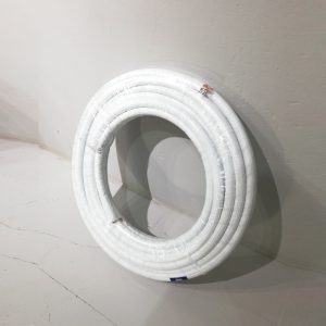 Tubo de cobre aislado PEX 1/4" - 1/2" de 20m para aire acondicionado.