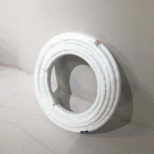 Tubo de cobre aislado PEX 1/4" - 1/2" de 20m para aire acondicionado.
