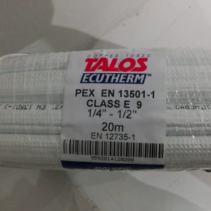 Tubo de cobre aislado PEX 1/4" - 1/2" de 20m para aire acondicionado.