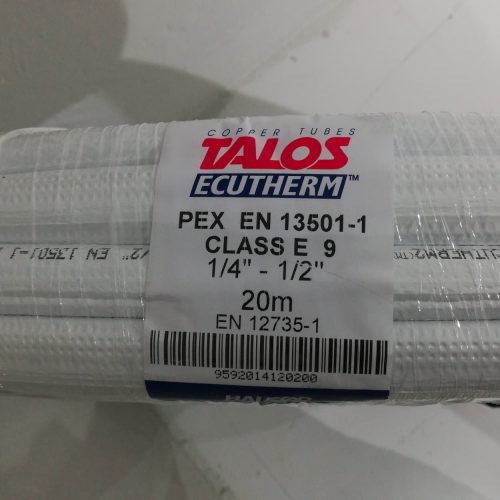 Tubo de cobre aislado PEX 1/4" - 1/2" de 20m para aire acondicionado.