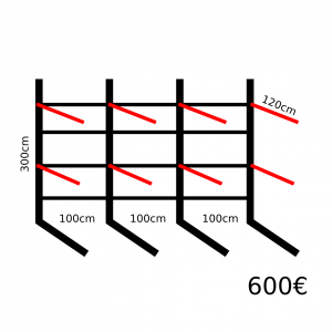 Estantería CANTILEVER de segunda mano en venta en cabauoportunitats.com