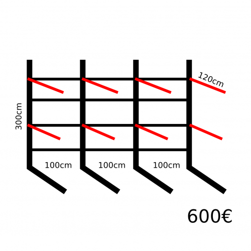 Estantería CANTILEVER de segunda mano en venta en cabauoportunitats.com
