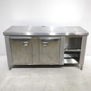 Mueble cafetero de inox de 170cm en venta en cabauoportunitats.com