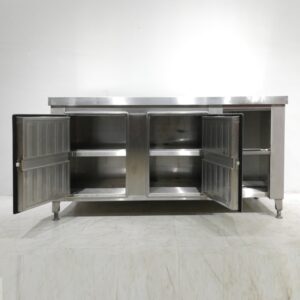 Mueble cafetero de inox de 170cm en venta en cabauoportunitats.com