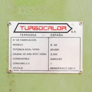 Bomba de calor TURBOCALOR B-60 de segunda mano en venta en cabauoportunitats.com