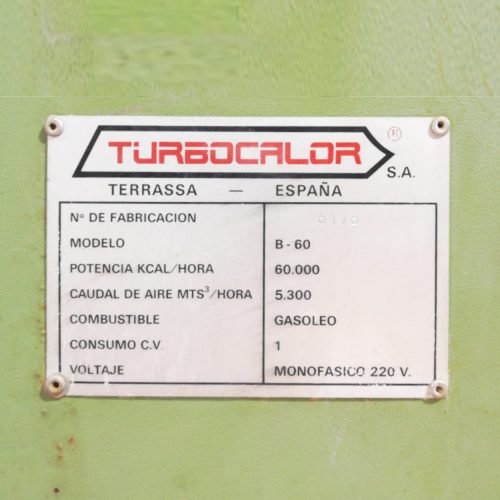 Bomba de calor TURBOCALOR B-60 de segunda mano en venta en cabauoportunitats.com
