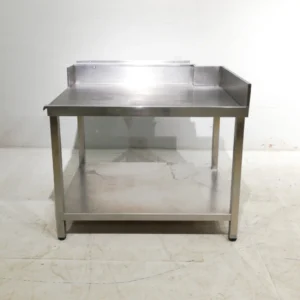 Taula d'acer inoxidable de 102cm de segona mà en venda a cabauoportunitats.com Balaguer - Lleida - Catalunya