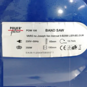Serra cinta per a fusta POWER PLUS POW 106 monofàsica en venda a cabauoportunitats.com Balaguer - Lleida - Catalunya