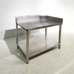 Taula d'acer inoxidable de 102cm de segona mà en venda a cabauoportunitats.com Balaguer - Lleida - Catalunya