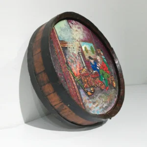 Barril de vino decorativo (ø57x14cm) de segunda mano en venta en cabauoportunitats.com