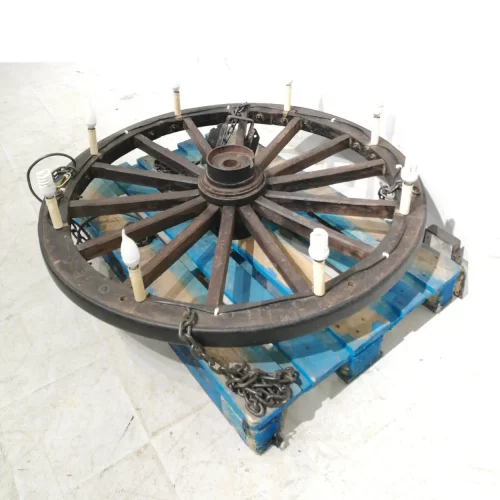 Lámpara de rueda de carro de ø120cm de segunda mano en venta en cabauoportunitats.com