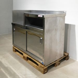 Armari d'acer inoxidable de segona mà (120x61x96cm) en venda a cabauoportunitats.com. Balaguer - Lleida - Catalunya