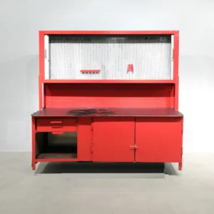 Banc de treball de 201cm de segona mà amb armari de taula i calaix en venda a cabauoportunitats.com Balaguer - Lleida - Catalunya