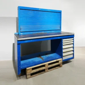 Banc de treball amb armari de taula 200cm de segona mà en venda a cabauoportunitats.com Balaguer - Lleida - Catalunya