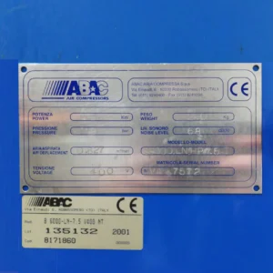 Compressor d'aire ABAC B6000 LN 7.5T de segona mà en venda a cabauoportunitats.com