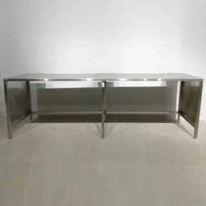 Taula d'acer inoxidable de 300x70cm de segon amà en venda a cabauoportunitats.com
