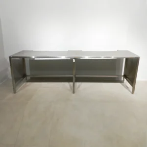 Taula d'acer inoxidable de 300x70cm de segon amà en venda a cabauoportunitats.com