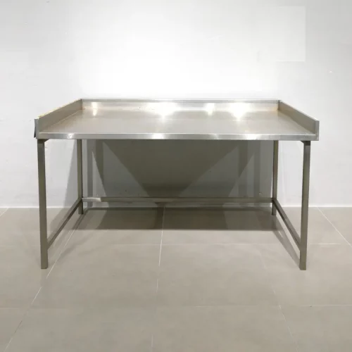 Taula d'acer inoxidable de segon amà (152x88x86cm) en venda a cabauoportunitats.com Balaguer -Lleida -Catalunya