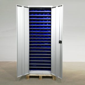 Armari d'organització de 67x26x200cm amb caixes nou, en venda a cabauoportunitats.com