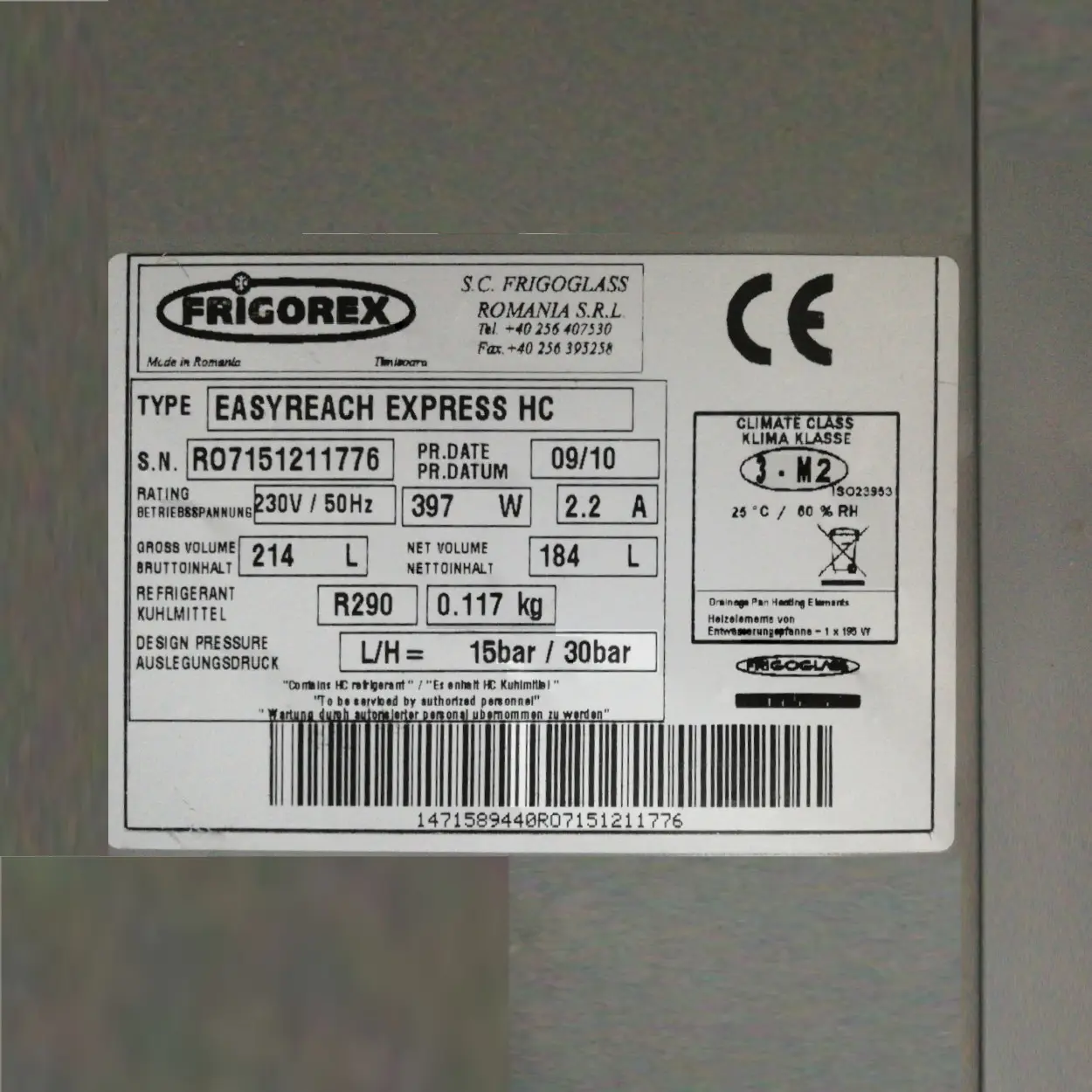Nevera expositor FRIGOREIX 152cm. de segona mà en venda a cabauoportunitats.com Balaguer - Lleida - Catalunya