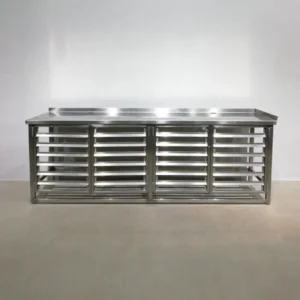 Mesa de acero inoxidable de 240x60cm en venta en cabauoportunitats.com