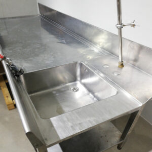 Fregadera de inox en L 235cm en venta en cabauoportunitats.com