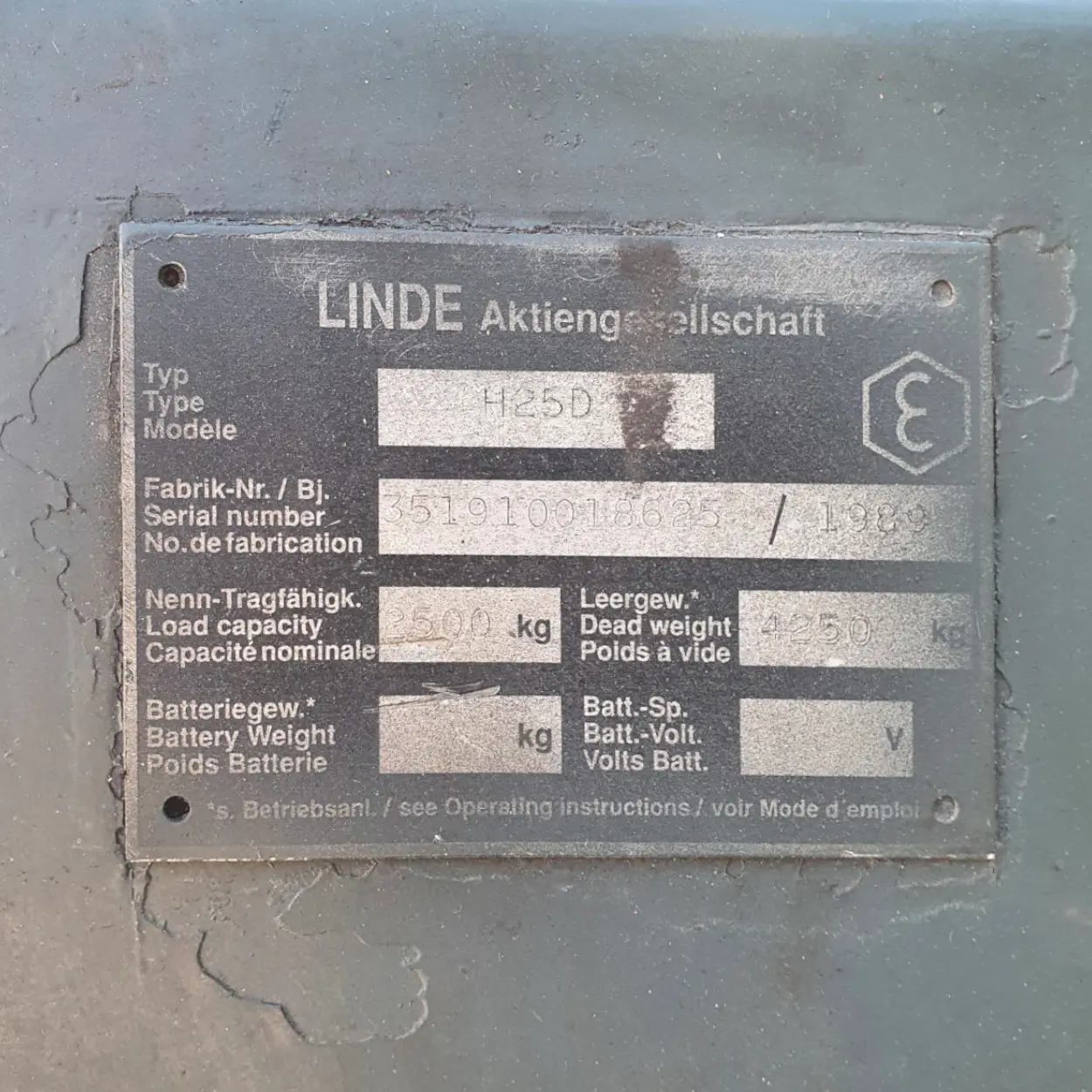 Carretilla elevadora LINDE HD25 - 2500KG de segunda mano en venta en cabauoportunitats.com