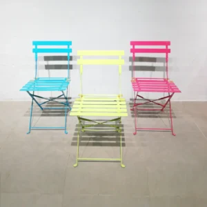 Cadira plegable de colors de segona mà