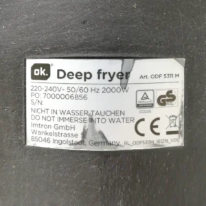 Fregidora OK DEEP FRYER de segona mà en venda a cabauoportunitats.com Balaguer - Lleida - Catalunya