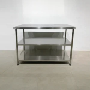 Taula d'acer inoxidable de 120x65x84 cm en venda a cabauoportunitats.com