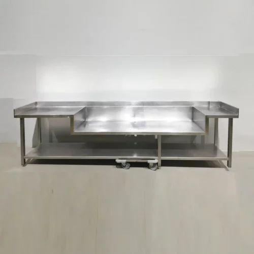 Mesa de acero inoxidable de 310cm de segunda mano