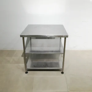 Mesa de acero inoxidable de 8x65x82cm de segunda mano