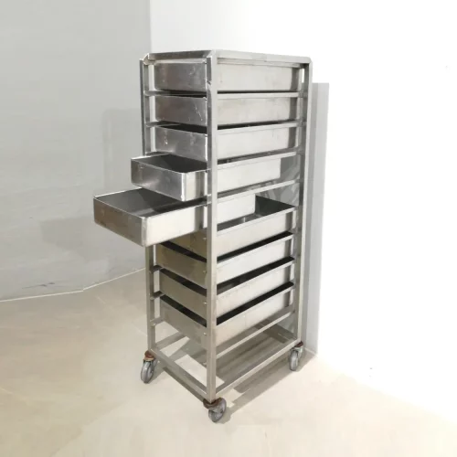 Carro de inox con 10 bandejas de segunda mano