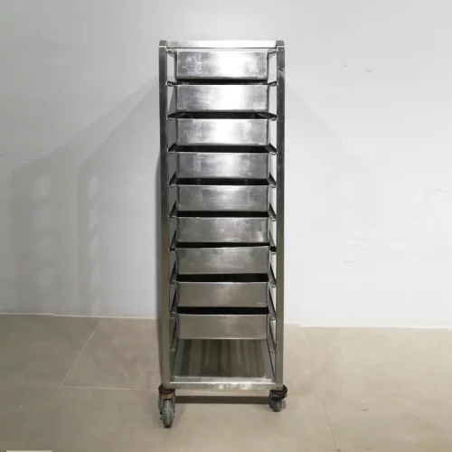 Carro de inox con 10 bandejas de segunda mano