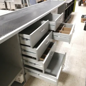 Mostrador gris de segona mà de 353 cm en venda a cabauoportunitats.com