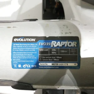 Cortadora de tubo RAPTOR EVO355 de segunda mano en venta en cabauoportunitats.com