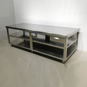 Taula d'acer inoxidable 277x111x90 en venda a cabauoportunitats.com