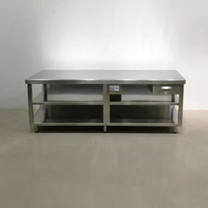 Taula d'acer inoxidable 277x111x90 en venda a cabauoportunitats.com