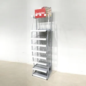 Expositor per a botiga de gran capacitat amb 4 ganxos, 50 lates, 3 prestatge de segona mà a cabauoportunitats.com